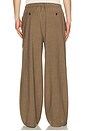 view 3 of 5 Elasticized Wide Pants in Brown