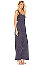 view 2 of 4 Torri Square Neck Jumpsuit in Navy & White