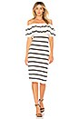 view 1 of 3 Off the Shoulder Dress in White & Black