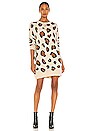 view 1 of 3 Gianna Leopard Print Dress in Creme