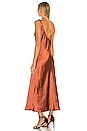 view 3 of 4 Loulou Satin Dress in Brown