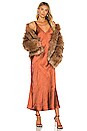 view 4 of 4 Loulou Satin Dress in Brown