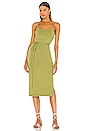 view 2 of 3 Megan Wrap Dress in Chartreuse