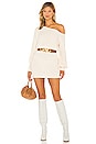 view 1 of 4 ПЛАТЬЕ СО СПУЩЕННЫМИ ПЛЕЧАМИ REBECCA in Cream