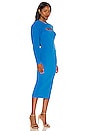 view 3 of 4 Eva Knit Ribbed Dress & Shrug Set in Blue