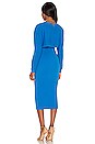 view 4 of 4 Eva Knit Ribbed Dress & Shrug Set in Blue