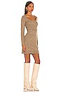 view 3 of 3 Megan Wrap Mini Dress in Mocha