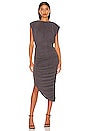 view 1 of 3 Desiree Ruched Midi Dress in Charcoal