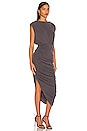 view 2 of 3 Desiree Ruched Midi Dress in Charcoal