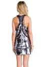 view 4 of 6 Mirrored Sequin Halter Dress in Silver Grey