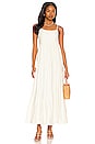view 1 of 3 Nikki Embroidered Floral Dress in Cream & Sage