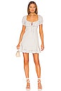 view 1 of 3 Willow Gingham Mini Dress in Grey & White