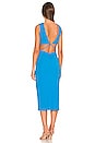 view 3 of 3 Willow Backless Midi Dress in Capri Blue