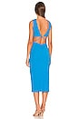 view 3 of 3 Willow Backless Midi Dress in Capri Blue