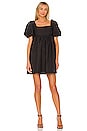 view 1 of 3 Evelyn Puff Sleeve Mini Dress in Black