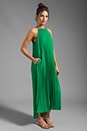 view 3 of 5 Pleated Maxi Dress in India Green