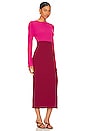 view 2 of 4 Frankie Dress in Pink & Burgundy