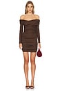 view 1 of 3 Towne Mini Dress in Chocolate