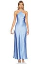 view 1 of 3 Gramercy Halter Neck Dress in Steel Blue