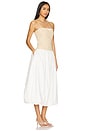 view 2 of 3 Anthia Dress in Beige & White