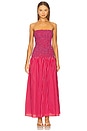 view 1 of 4 Claudine Smocked Dress in Red