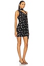view 2 of 4 Gloss Scarf Mini Dress in Black & White Polka Dot