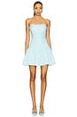 view 1 of 4 Suree Gingham Dress in White & Mint