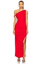 view 1 of 4 Erina Asymmetrical Maxi Dress in Red