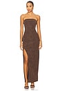 view 1 of 3 Alfie Maxi Dress in Chocolate
