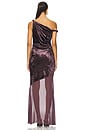 view 3 of 3 Taron Mix-media Maxi Dress in Aubergine