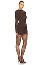 view 2 of 3 Lior Draped Mini Dress in Brown