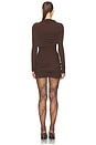 view 3 of 3 Lior Draped Mini Dress in Brown
