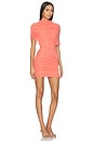 view 2 of 3 Soller Draped Mini Dress in Coral