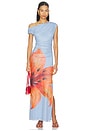 view 1 of 4 ROBE MAILLE FILET AVAH in Blue & Orange