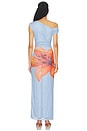 view 4 of 4 ROBE MAILLE FILET AVAH in Blue & Orange