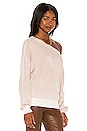view 2 of 4 Favorite Off the Shoulder Sweater in Ivory &Taupe in Ivory & Taupe