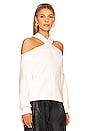 view 2 of 4 Ariana Cold Shoulder Sweater in White
