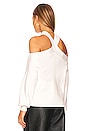 view 3 of 4 Ariana Cold Shoulder Sweater in White