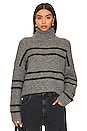 view 1 of 4 Veronica Sweater in Grey & Black