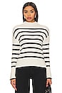 view 1 of 4 Sunday Stripe Sweater in Ivory And Black