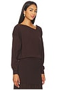 view 2 of 5 FAVORITE 오프 숄더 스웨터 in Brown