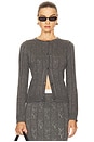 view 1 of 4 Alena Cardigan in Charcoal Grey