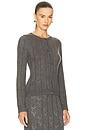 view 2 of 4 Alena Cardigan in Charcoal Grey