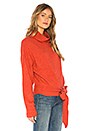 view 2 of 4 Oriana Tied Sweater in Tangerine