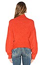 view 3 of 4 Oriana Tied Sweater in Tangerine