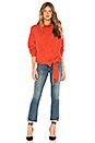 view 4 of 4 Oriana Tied Sweater in Tangerine