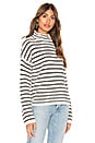 view 2 of 4 Striped Sweater in Ivory & Black