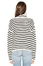 view 3 of 4 Striped Sweater in Ivory & Black