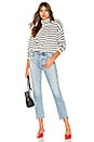 view 4 of 4 Striped Sweater in Ivory & Black