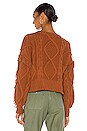 view 3 of 4 Jasper Fringe Sweater in Amber Brown